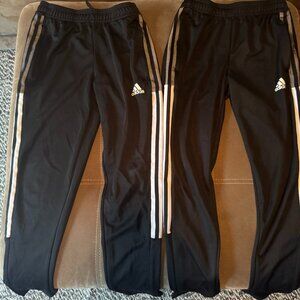 (2) Adidas Team black boy's Running/Soccer Tiro 21 Track Pants Size 11-12Y/152
